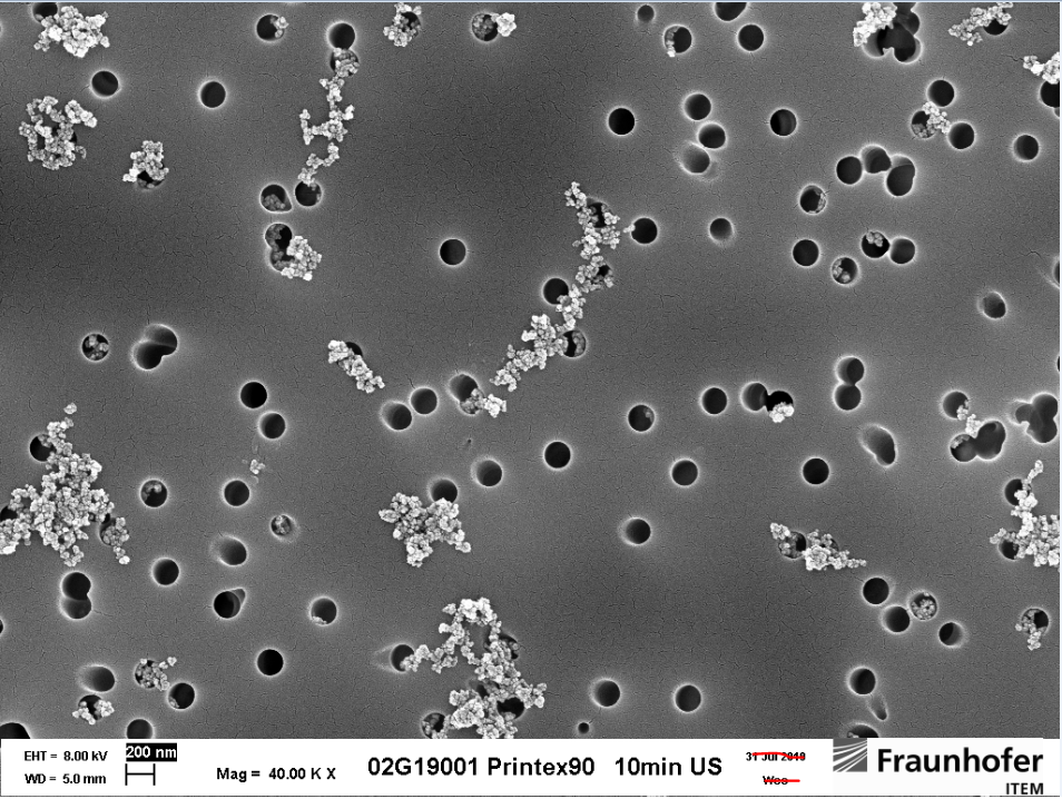 Elektronenmikroskopische Aufnahme von Carbon Black.