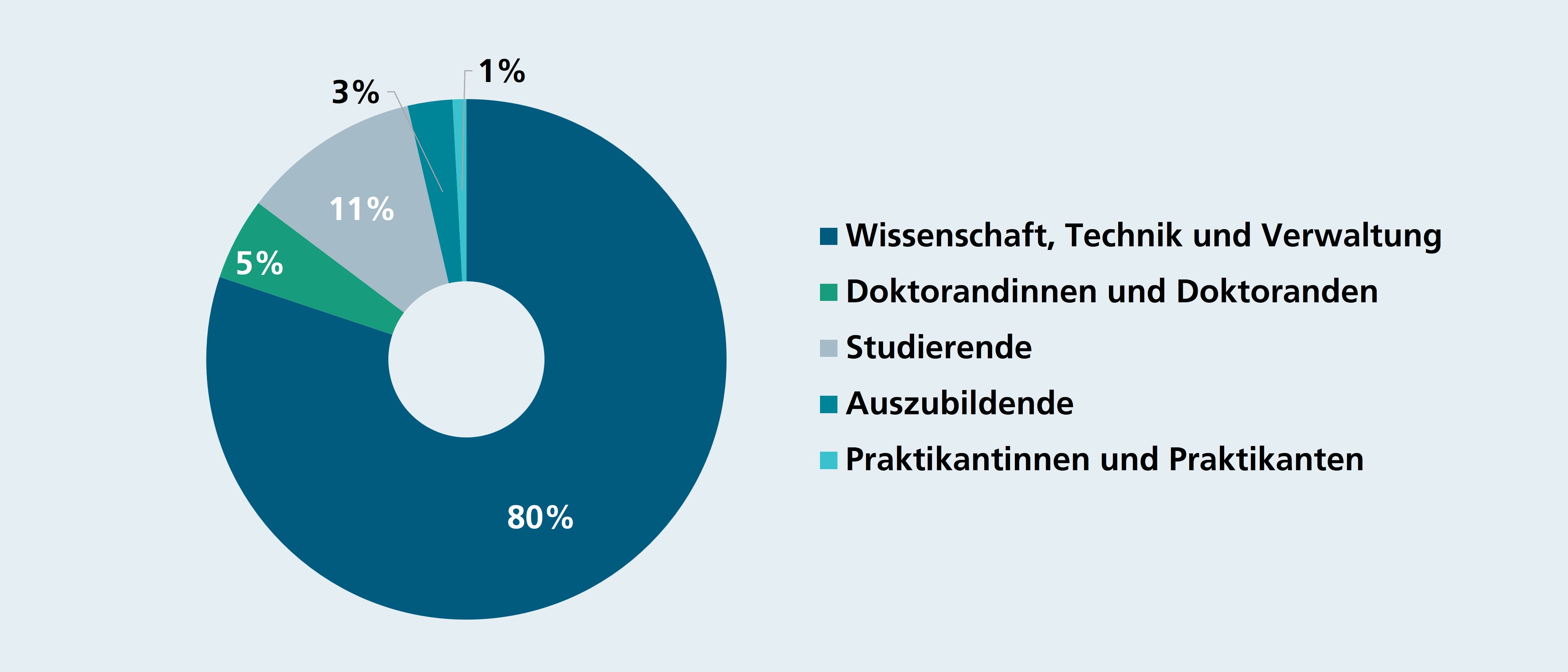 Diagramm Personal am Fraunhofer ITEM.
